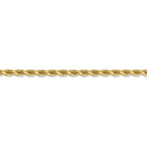 14KT GOLD 3.5MM DIAMOND CUT HANDMADE ROPE CHAIN BRACELET- 3 LENGTHS & 2 COLORS 7 Inch / Yellow,7 Inch / White,8 Inch / Yellow,8 Inch / White,9 Inch / Yellow,9 Inch / White