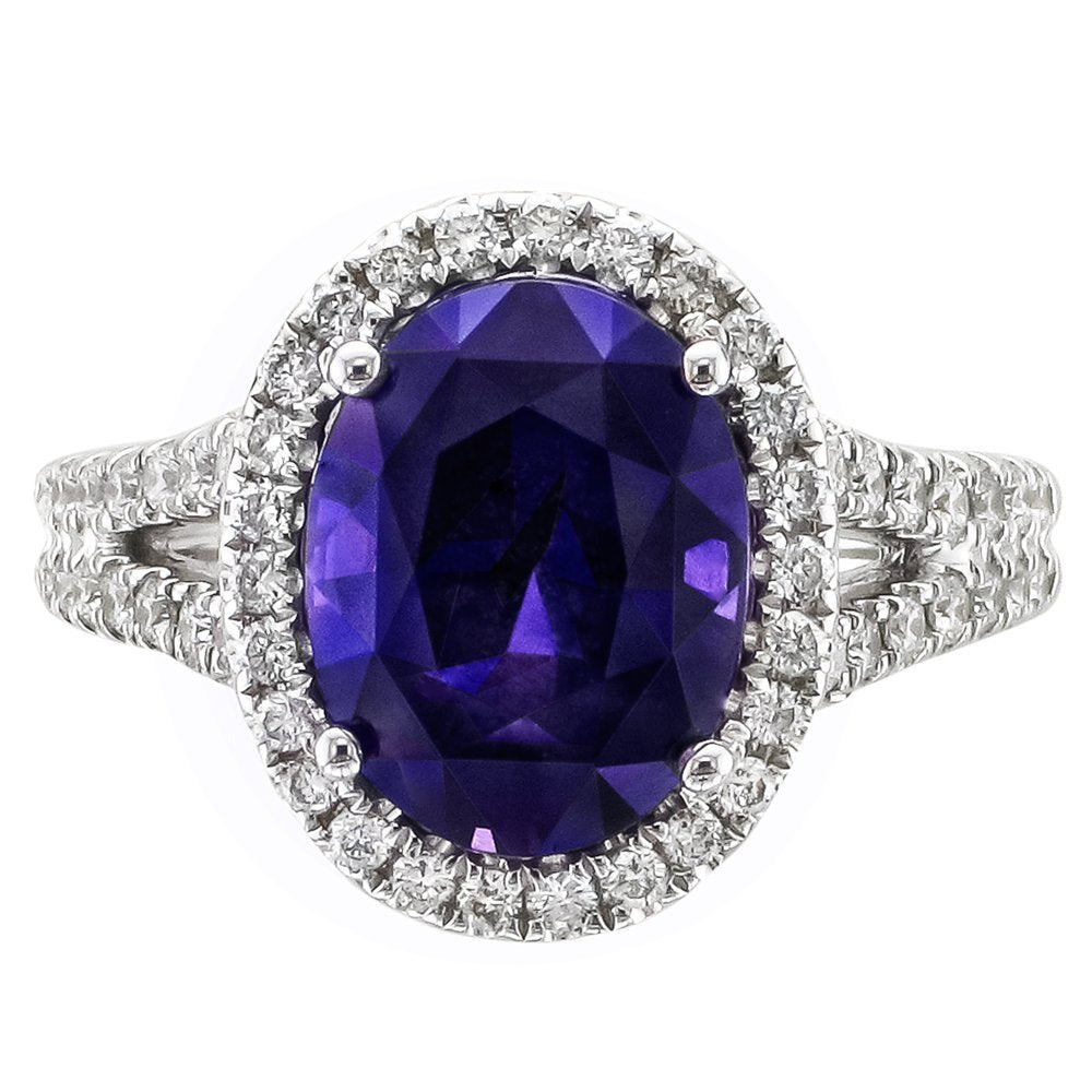 JULEVE 18KT GOLD COLOR CHANGING PURPLE-BLUE SAPPHIRE RING 4,4.5,5,5.5,6,6.5,7,7.5,8,8.5,9