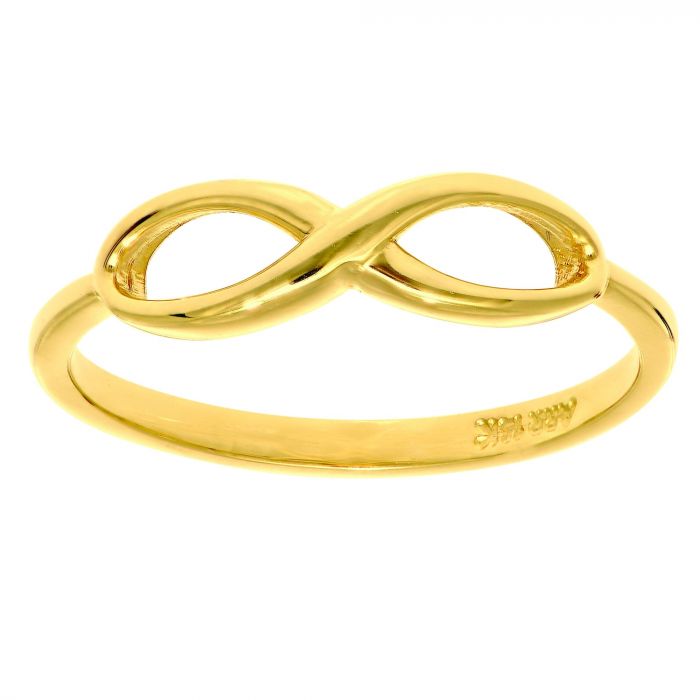 EMILIQUE 14KT YELLOW GOLD INFINITY RING 4,4.5,5,5.5,6,6.5,7,7.5,8,8.5,9