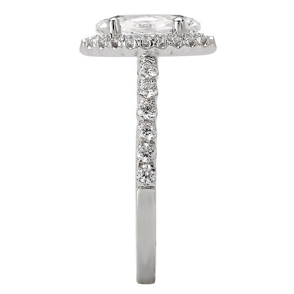 14KT WHITE GOLD 1/3 CTW DIAMOND MARQUISE HALO SETTING FOR 1 CT MARQUISE 4,4.5,5,5.5,6,6.5,7,7.5,8,8.5,9