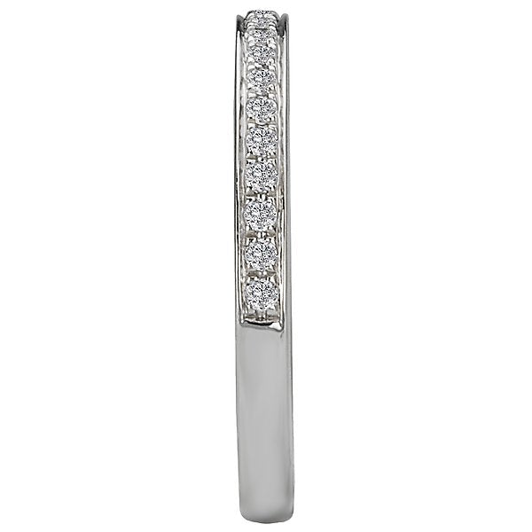 14KT White Gold 1/5 CTW Diamond 1/2 Round Band 4,4.5,5,5.5,6,6.5,7,7.5,8,8.5,9