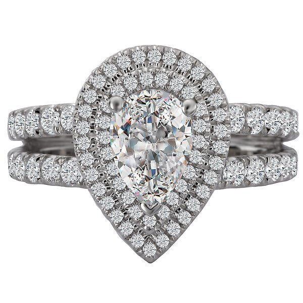 14KT White Gold 2 CTW Diamond Split Shank Double Pear Halo Ring I1 / 4,I1 / 4.5,I1 / 5,I1 / 5.5,I1 / 6,I1 / 6.5,I1 / 7,I1 / 7.5,I1 / 8,I1 / 8.5,I1 / 9,SI / 4,SI / 4.5,SI / 5,SI / 5.5,SI / 6,SI / 6.5,SI / 7,SI / 7.5,SI / 8,SI / 8.5,SI / 9,VS / 4,VS / 4.5,VS / 5,VS / 5.5,VS / 6,VS / 6.5,VS / 7,VS / 7.5,VS / 8,VS / 8.5,VS / 9