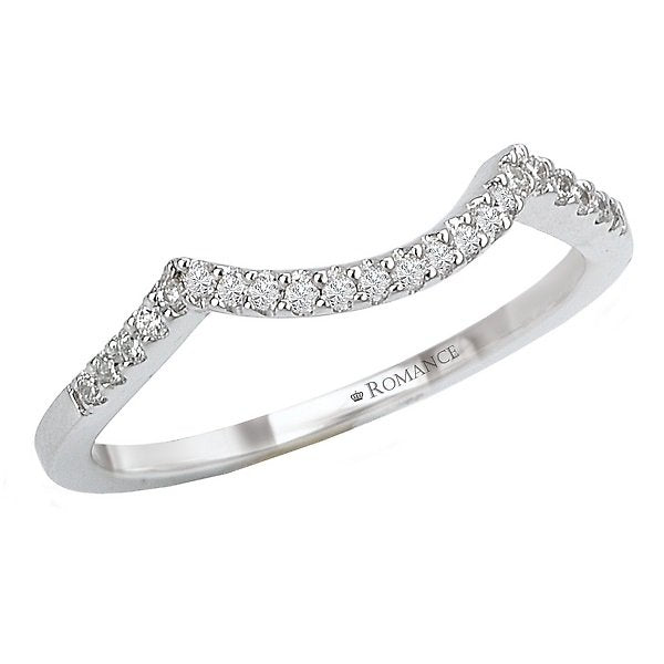 18KT Gold 1/10 CTW Round Diamond Curved Band 4 / White,4.5 / White,5 / White,5.5 / White,6 / White,6.5 / White,7 / White,7.5 / White,8 / White,8.5 / White,9 / White