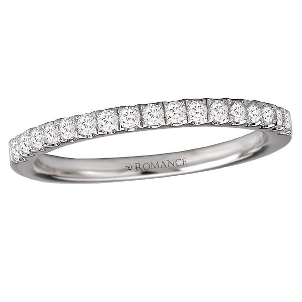 18KT White Gold 1/4 CTW Diamond Micro-Set 17 Stone Band 4,4.5,5,5.5,6,6.5,7,7.5,8,8.5,9