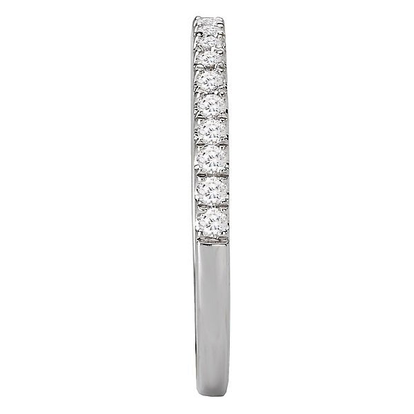 18KT White Gold 1/4 CTW Diamond Micro-Set 17 Stone Band 4,4.5,5,5.5,6,6.5,7,7.5,8,8.5,9