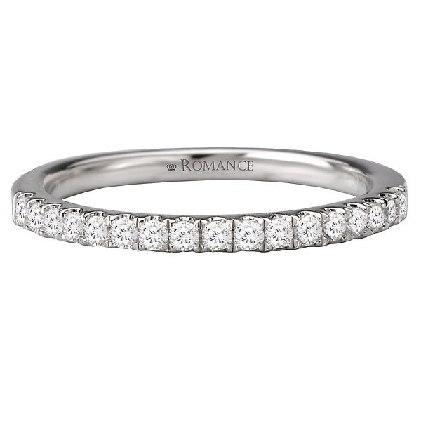 18KT White Gold 1/4 CTW Diamond Micro-Set 17 Stone Band 4,4.5,5,5.5,6,6.5,7,7.5,8,8.5,9