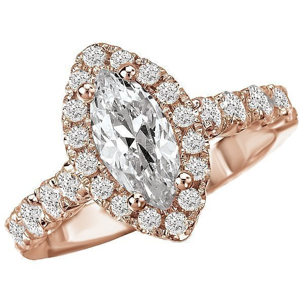 18KT Gold 1.75 CTW Diamond Marquise Halo Ring I1 / 4 / Rose,I1 / 4.5 / Rose,I1 / 5 / Rose,I1 / 5.5 / Rose,I1 / 6 / Rose,I1 / 6.5 / Rose,I1 / 7 / Rose,I1 / 7.5 / Rose,I1 / 8 / Rose,I1 / 8.5 / Rose,I1 / 9 / Rose,SI / 4 / Rose,SI / 4.5 / Rose,SI / 5 / Rose,SI / 5.5 / Rose,SI / 6 / Rose,SI / 6.5 / Rose,SI / 7 / Rose,SI / 7.5 / Rose,SI / 8 / Rose,SI / 8.5 / Rose,SI / 9 / Rose,VS / 4 / Rose,VS / 4.5 / Rose,VS / 5 / Rose,VS / 5.5 / Rose,VS / 6 / Rose,VS / 6.5 / Rose,VS / 7 / Rose,VS / 7.5 / Rose,VS / 8 / Rose,VS /