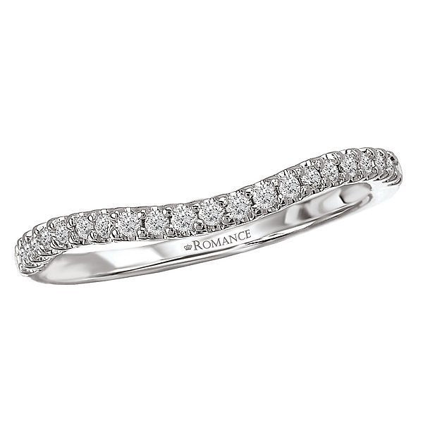 18KT Gold 1/8 CTW Diamond 21 Stone Curved Band 4 / White,4.5 / White,5 / White,5.5 / White,6 / White,6.5 / White,7 / White,7.5 / White,8 / White,8.5 / White,9 / White
