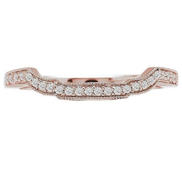 18KT Gold 1/10 CTW Diamond Milgrain Notched Band 4 / White,4 / Rose,4.5 / White,4.5 / Rose,5 / White,5 / Rose,5.5 / White,5.5 / Rose,6 / White,6 / Rose,6.5 / White,6.5 / Rose,7 / White,7 / Rose,7.5 / White,7.5 / Rose,8 / White,8 / Rose,8.5 / White,8.5 / Rose,9 / White,9 / Rose