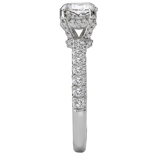 18KT 1/2 CTW Diamond Accented Head Setting For 3/4 CT Round 4,4.5,5,5.5,6,6.5,7,7.5,8,8.5,9