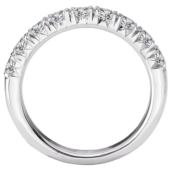 18KT White Gold 1/2 CTW Diamond French Pave Band 4,4.5,5,5.5,6,6.5,7,7.5,8,8.5,9