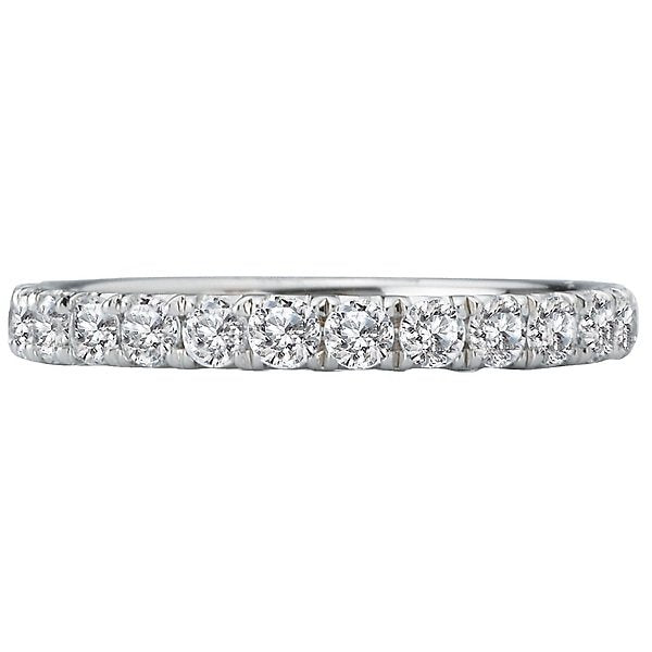 18KT White Gold 5/8 CTW Diamond French Pave 15 Stone Band 4,4.5,5,5.5,6,6.5,7,7.5,8,8.5,9