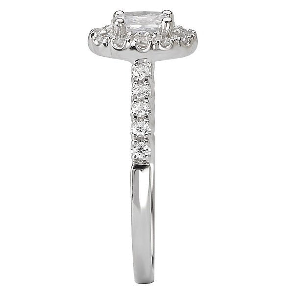 14KT WHITE GOLD 3/4 CTW DIAMOND OVAL HALO RING 4,4.5,5,5.5,6,6.5,7,7.5,8,8.5,9