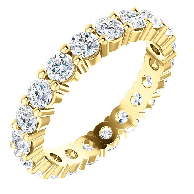 14KT Gold 2 CTW Diamond Shared Prong Eternity Band 4 (1.80 CTW) / Yellow,4.5 (1.80 CTW) / Yellow,5 (1.80 CTW) / Yellow,5.5 (1.90 CTW) / Yellow,6 (1.90 CTW) / Yellow,6.5 (2 CTW) / Yellow,7 (2 CTW) / Yellow,7.5 (2 CTW) / Yellow,8 (2.10 CTW) / Yellow