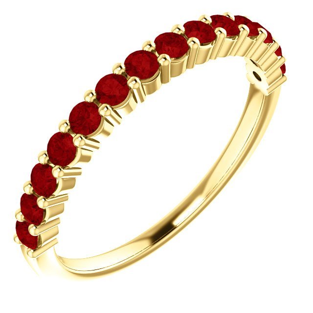14KT GOLD 0.56 CTW 14 ROUND RUBY SHARED PRONG RING 4 / Yellow,4.5 / Yellow,5 / Yellow,5.5 / Yellow,6 / Yellow,6.5 / Yellow,7 / Yellow,7.5 / Yellow,8 / Yellow,8.5 / Yellow,9 / Yellow