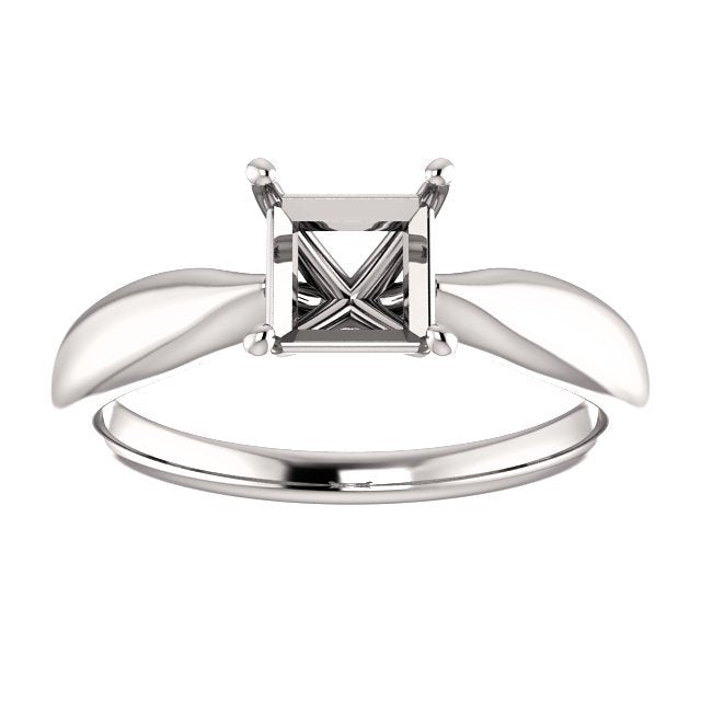 14KT White Gold Tapered Solitaire Setting For Any Size/Shape .25 CT / Emerald/Radiant,.25 CT / Round,.25 CT / Princess Cut/Square,.25 CT / Cushion,.25 CT / Oval,.25 CT / Pear,.25 CT / Asscher,.25 CT / Marquise,.25 CT / Heart,.33 CT / Emerald/Radiant,.33 CT / Round,.33 CT / Princess Cut/Square,.33 CT / Cushion,.33 CT / Oval,.33 CT / Pear,.33 CT / Asscher,.33 CT / Marquise,.33 CT / Heart,.50 CT / Emerald/Radiant,.50 CT / Round,.50 CT / Princess Cut/Square,.50 CT / Cushion,.50 CT / Oval,.50 CT / Pear,.50 CT / 