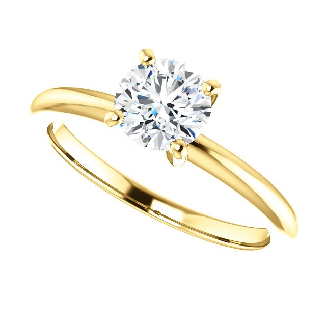 14KT GOLD 3/4 CT ROUND DIAMOND SOLITAIRE RING Yellow / 4 / I1