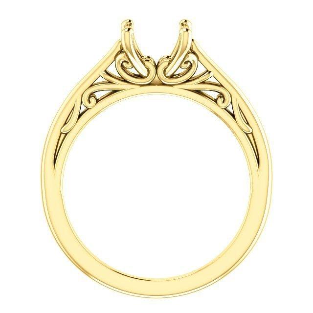 14KT Yellow Gold Filigree Setting For Round, Oval, Cushion, Asscher, Emerald, Square .25 CT / Round,.25 CT / Oval,.25 CT / Asscher,.25 CT / Emerald/Radiant,.25 CT / Cushion,.25 CT / Princess Cut/Square,.33 CT / Round,.33 CT / Oval,.33 CT / Asscher,.33 CT / Emerald/Radiant,.33 CT / Cushion,.33 CT / Princess Cut/Square,.5 CT / Round,.5 CT / Oval,.5 CT / Asscher,.5 CT / Emerald/Radiant,.5 CT / Cushion,.5 CT / Princess Cut/Square,.75 CT / Round,.75 CT / Oval,.75 CT / Asscher,.75 CT / Emerald/Radiant,.75 CT / Cu