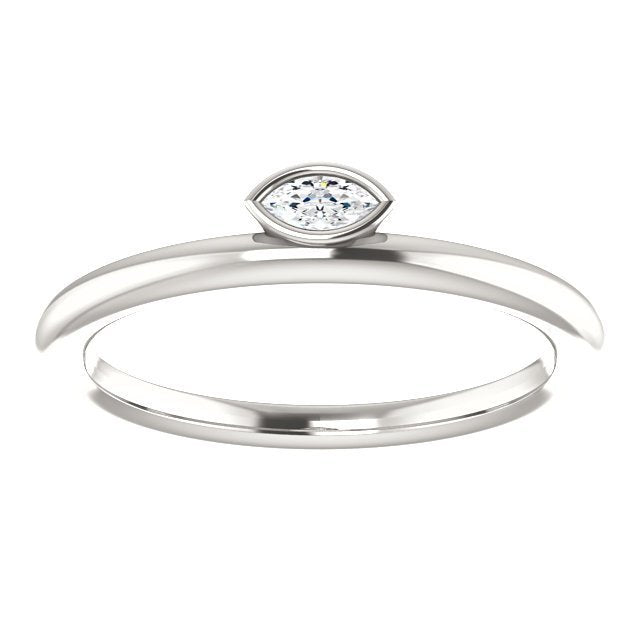 Sterling Silver .07 CTW Diamond Asymmetrical Stackable Ring 4,4.5,5,5.5,6,6.5,7,7.5,8,8.5,9