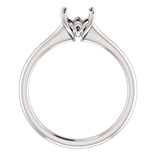 14KT White Gold Accented Solitaire Setting For Round, Oval, Cushion, Square, Emerald .25 CT / Round,.25 CT / Princess Cut/Square,.25 CT / Cushion,.25 CT / Emerald/Radiant,.25 CT / Oval,.33 CT / Round,.33 CT / Princess Cut/Square,.33 CT / Cushion,.33 CT / Emerald/Radiant,.33 CT / Oval,.50 CT / Round,.50 CT / Princess Cut/Square,.50 CT / Cushion,.50 CT / Emerald/Radiant,.50 CT / Oval,.75 CT / Round,.75 CT / Princess Cut/Square,.75 CT / Cushion,.75 CT / Emerald/Radiant,.75 CT / Oval,1 CT / Round,1 CT / Princes