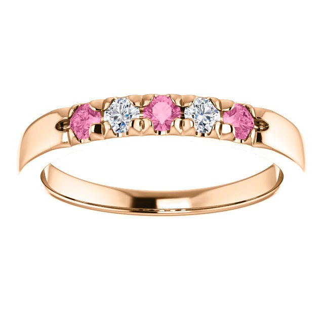 14KT GOLD 0.24 CTW PINK SAPPHIRE & 0.12 CTW DIAMOND FRENCH-SET 5 STONE BAND 4 / Rose,4 / White,4 / Yellow,4.5 / Rose,4.5 / White,4.5 / Yellow,5 / Rose,5 / White,5 / Yellow,5.5 / Rose,5.5 / White,5.5 / Yellow,6 / Rose,6 / White,6 / Yellow,6.5 / Rose,6.5 / White,6.5 / Yellow,7 / Rose,7 / White,7 / Yellow,7.5 / Rose,7.5 / White,7.5 / Yellow,8 / Rose,8 / White,8 / Yellow,8.5 / Rose,8.5 / White,8.5 / Yellow,9 / Rose,9 / White,9 / Yellow