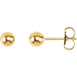 14KT Yellow Gold 3MM Ball Earrings
