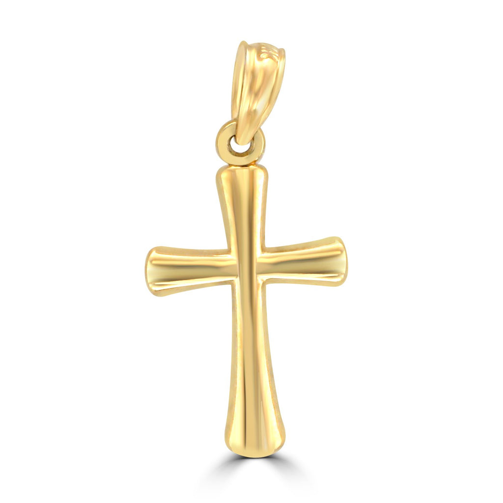 14KT Yellow Gold Small High Polished Cross Pendant