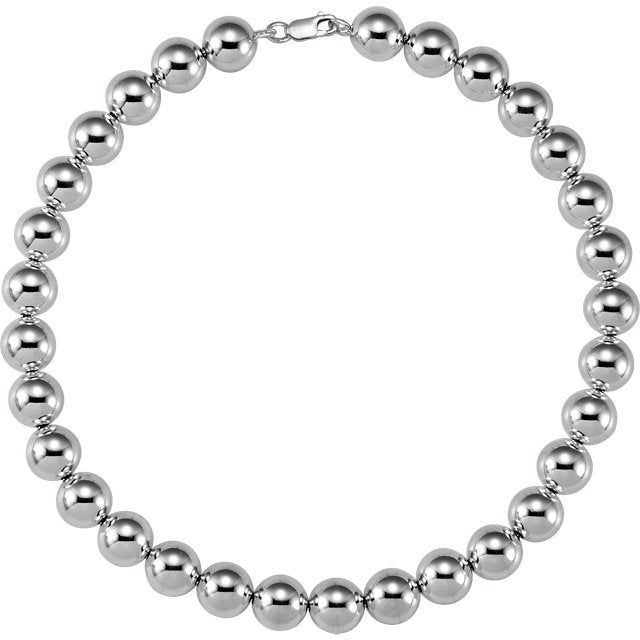 Sterling Silver 14MM Bead Bracelet