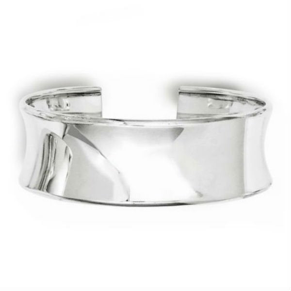 Sterling Silver 20MM Concave Polished Cuff