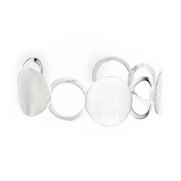 Sterling Silver Circles Cuff Bracelet