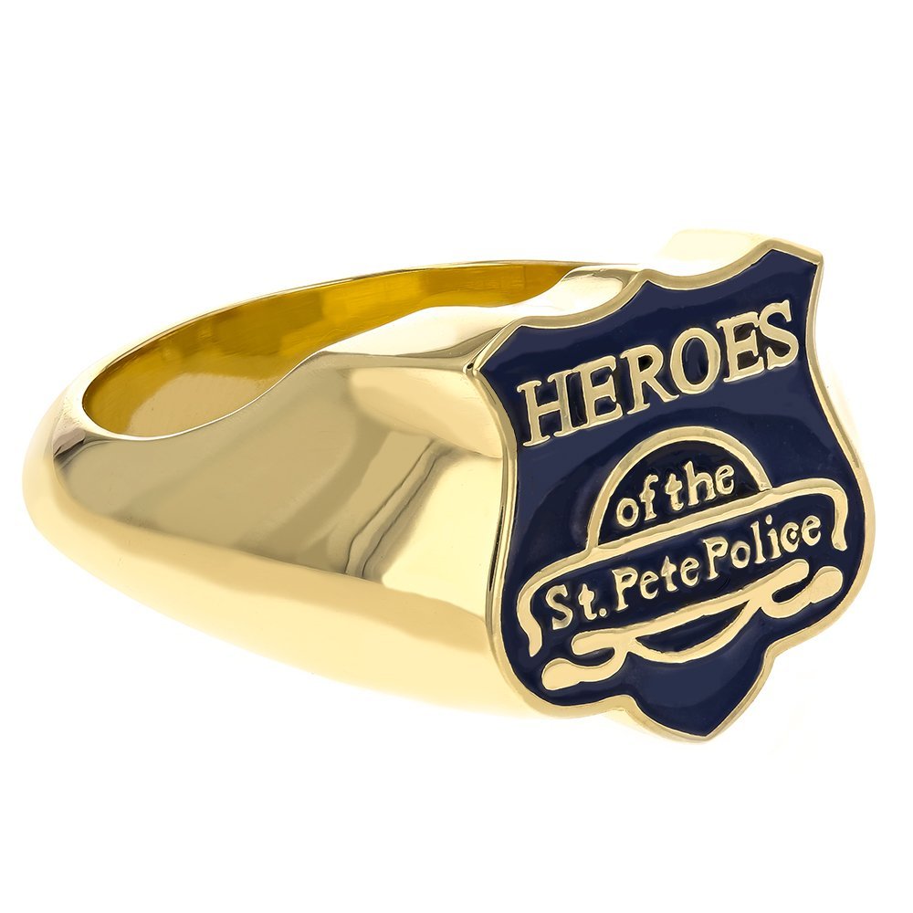 Ladies 14Kt Heroes Of The St. Pete Police Ring 4,4.5,5,5.5,6,6.5,7,7.5,8,8.5,9