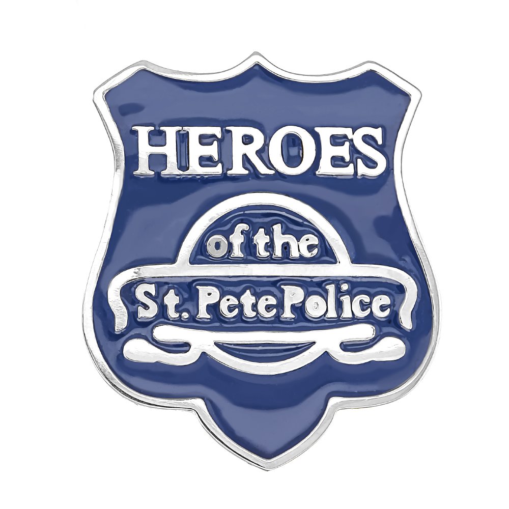 Sterling Silver Heroes Of The St. Pete Police Pin