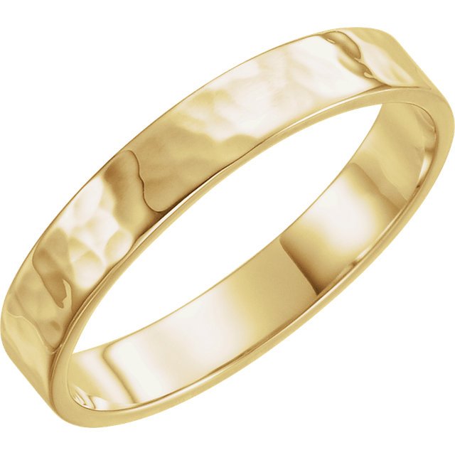 Women's 14KT Gold 4MM Flat Band with Hammer Finish 4 / Yellow,4.5 / Yellow,5 / Yellow,5.5 / Yellow,6 / Yellow,6.5 / Yellow,7 / Yellow,7.5 / Yellow,8 / Yellow,8.5 / Yellow,9 / Yellow
