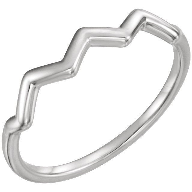 Sterling Silver Wavy Stackable Ring 4,4.5,5,5.5,6,6.5,7,7.5,8,8.5,9