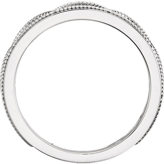 Sterling Silver Half Moon Stackable Ring 4,4.5,5,5.5,6,6.5,7,7.5,8,8.5,9