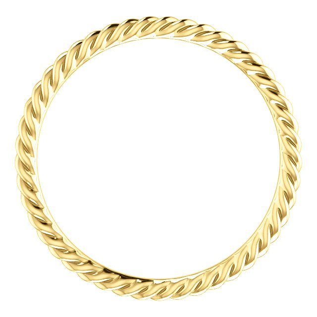 14KT Yellow Gold Skinny Rope Stackable Ring 4,4.5,5,5.5,6,6.5,7,7.5,8