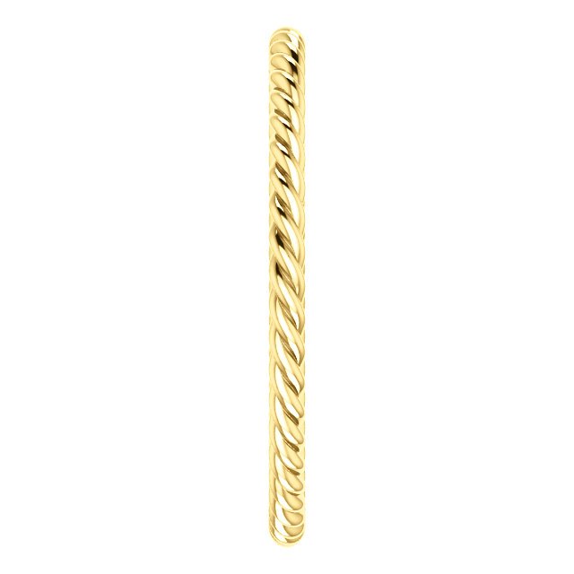 14KT Yellow Gold Skinny Rope Stackable Ring 4,4.5,5,5.5,6,6.5,7,7.5,8