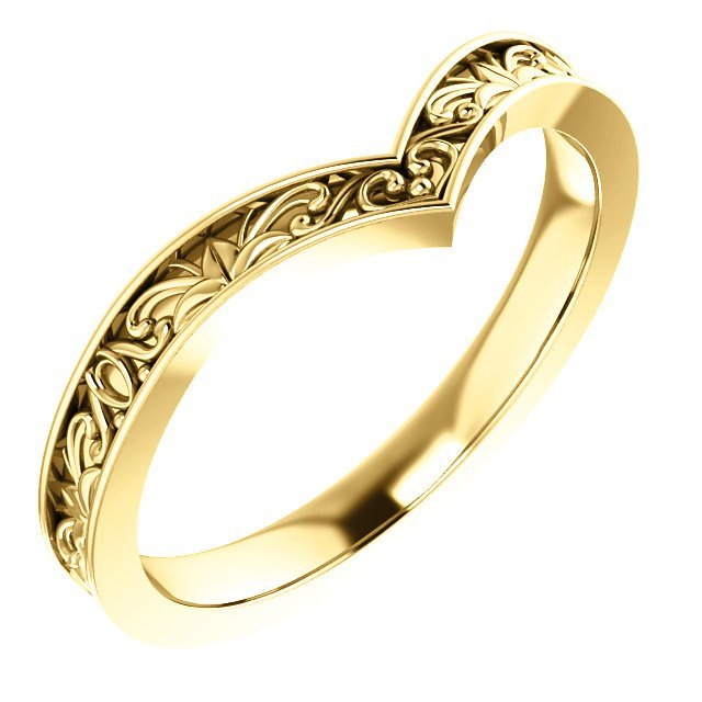 14KT Gold Vintage Inspired "V" Ring 4 / Yellow,4.5 / Yellow,5 / Yellow,5.5 / Yellow,6 / Yellow,6.5 / Yellow,7 / Yellow,7.5 / Yellow,8 / Yellow,8.5 / Yellow,9 / Yellow