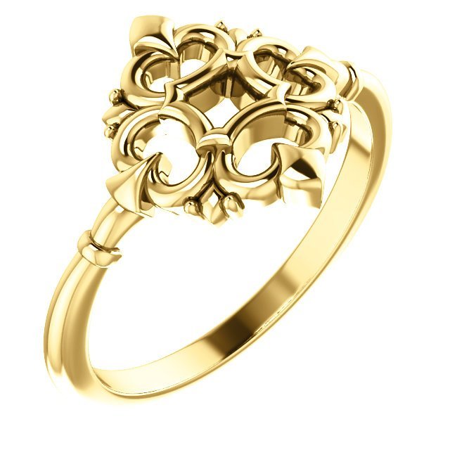 14KT GOLD VINTAGE INSPIRED FILAGREE RING 4 / Yellow,4.5 / Yellow,5 / Yellow,5.5 / Yellow,6 / Yellow,6.5 / Yellow,7 / Yellow,7.5 / Yellow,8 / Yellow,8.5 / Yellow,9 / Yellow