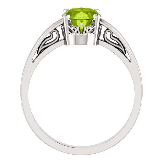 14KT GOLD 1.35 CT OVAL PERIDOT SOLITAIRE SCROLL RING 4 / Yellow,4 / White,4.5 / Yellow,4.5 / White,5 / Yellow,5 / White,5.5 / Yellow,5.5 / White,6 / Yellow,6 / White,6.5 / Yellow,6.5 / White,7 / Yellow,7 / White,7.5 / Yellow,7.5 / White,8 / Yellow,8 / White,8.5 / Yellow,8.5 / White,9 / Yellow,9 / White