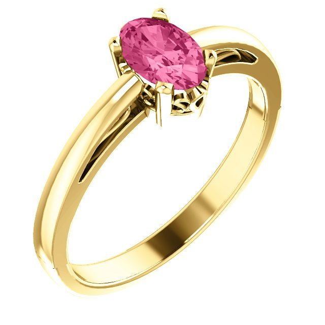 14KT GOLD 1/2 CT OVAL PINK TOURMALINE SCROLL RING 4 / Yellow,4.5 / Yellow,5 / Yellow,5.5 / Yellow,6 / Yellow,6.5 / Yellow,7 / Yellow,7.5 / Yellow,8 / Yellow,8.5 / Yellow,9 / Yellow