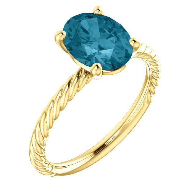 14KT GOLD 2.40 CT LONDON BLUE TOPAZ SOLITAIRE ROPE RING 4 / Yellow,4.5 / Yellow,5 / Yellow,5.5 / Yellow,6 / Yellow,6.5 / Yellow,7 / Yellow,7.5 / Yellow,8 / Yellow,8.5 / Yellow,9 / Yellow