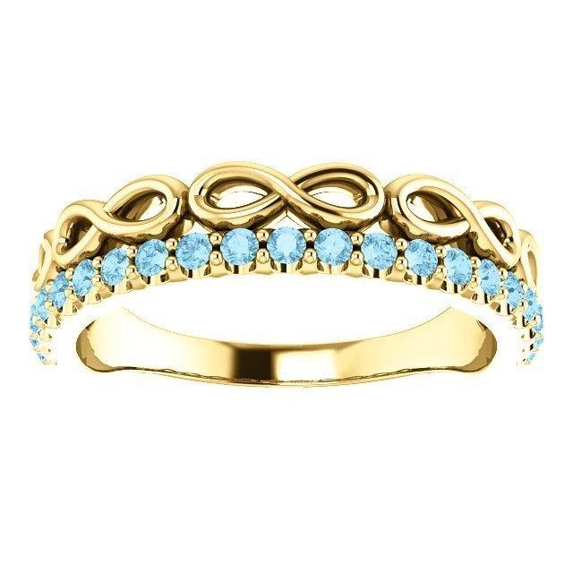 14KT GOLD 0.35 CTW AQUAMARINE INFINITY STACKABLE RING 4 / White,4 / Yellow,4 / Rose,4.5 / White,4.5 / Yellow,4.5 / Rose,5 / White,5 / Yellow,5 / Rose,5.5 / White,5.5 / Yellow,5.5 / Rose,6 / White,6 / Yellow,6 / Rose,6.5 / White,6.5 / Yellow,6.5 / Rose,7 / White,7 / Yellow,7 / Rose,7.5 / White,7.5 / Yellow,7.5 / Rose,8 / White,8 / Yellow,8 / Rose,8.5 / White,8.5 / Yellow,8.5 / Rose,9 / White,9 / Yellow,9 / Rose