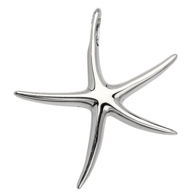 Sterling Silver Starfish Pendant No Thanks,16 Inch,18 Inch