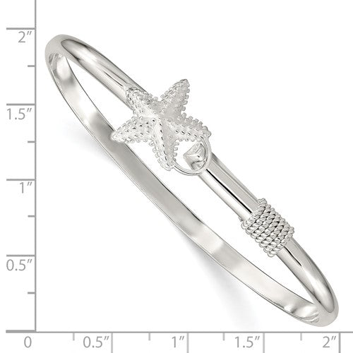 Sterling Silver Starfish Bangle Bracelet