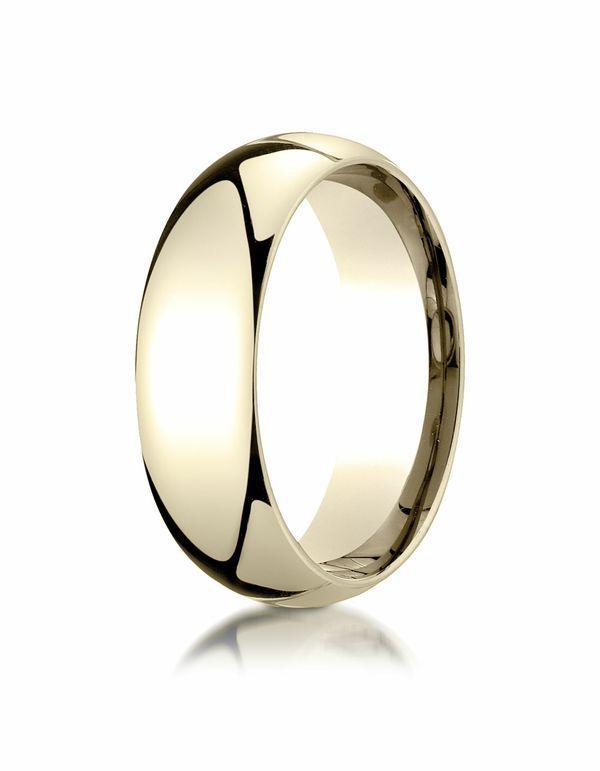 Women's 14KT Yellow Gold 7MM COMFORT FIT WEDDING BAND 4,4.5,5,5.5,6,6.5,7,7.5,8,8.5,9