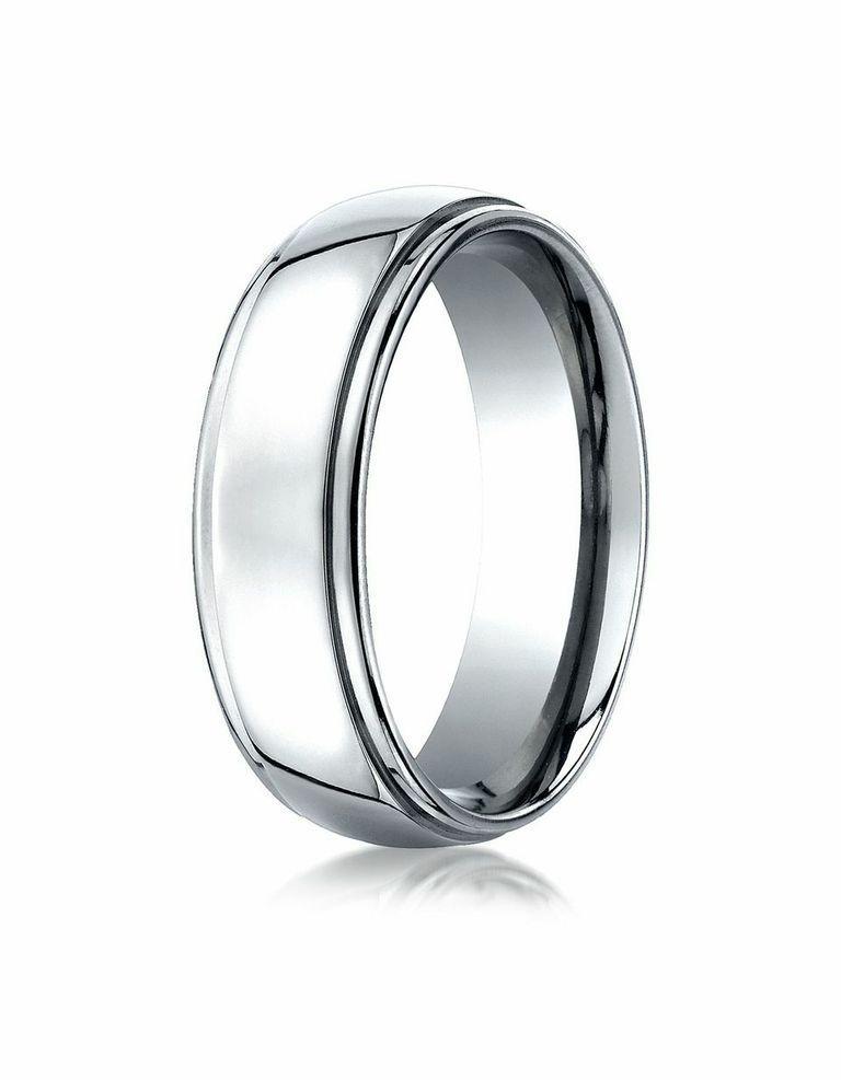 MEN'S 7MM COBALT POLISH RIDGE Wedding BAND 8,8.5,9,9.5,10,10.5,11,11.5,12,12.5,13