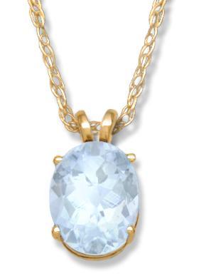 14kt aquamarine pendent outlets