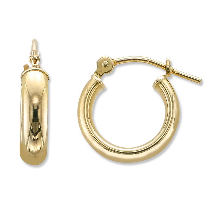 14KT Yellow Gold 5/8 Inches Diameter Hoop Earrings