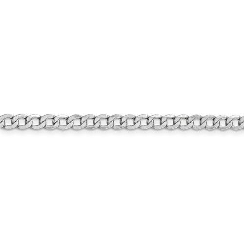 14KT GOLD 4.3MM SEMI SOLID CURB CHAIN NECKLACE - 4 LENGTHS & 2 COLORS 16 Inch / White,16 Inch / Yellow,18 Inch / White,18 Inch / Yellow,20 Inch / White,20 Inch / Yellow,24 Inch / White,24 Inch / Yellow